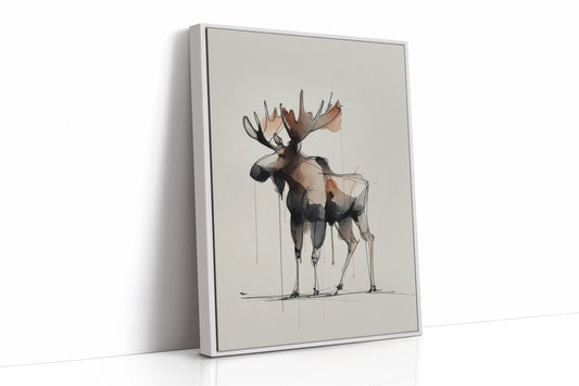 Watercolor Moose Meets Rustic Comfort