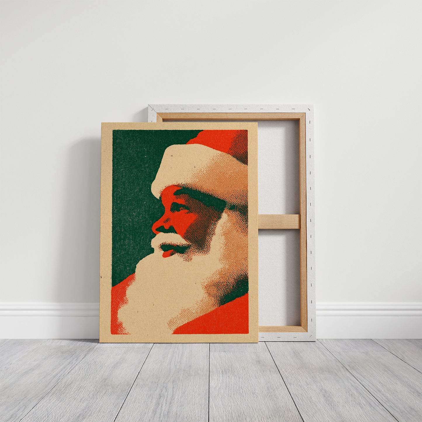 Santa in Profile, Halftone