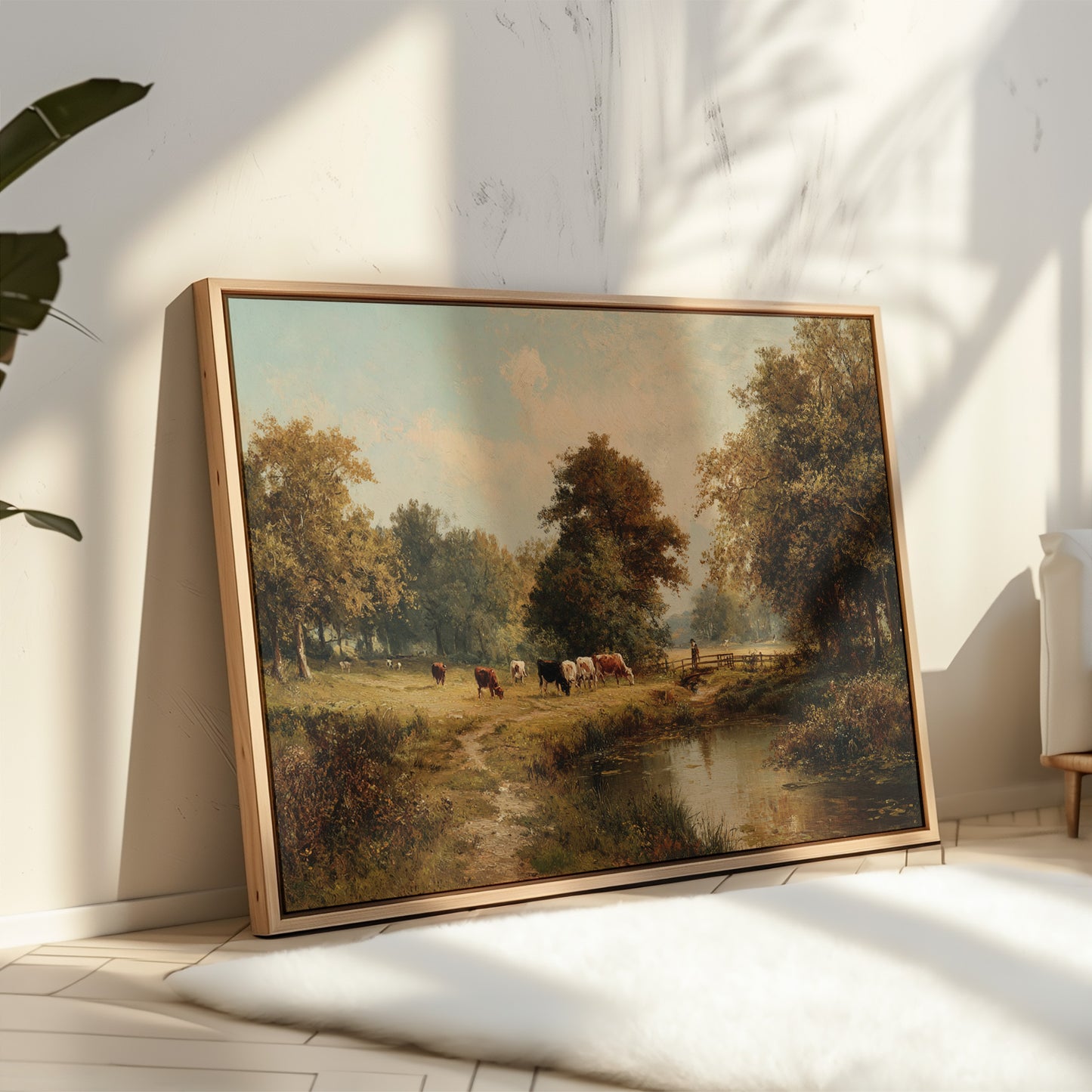 Autumn Cattle By The River's Edge
