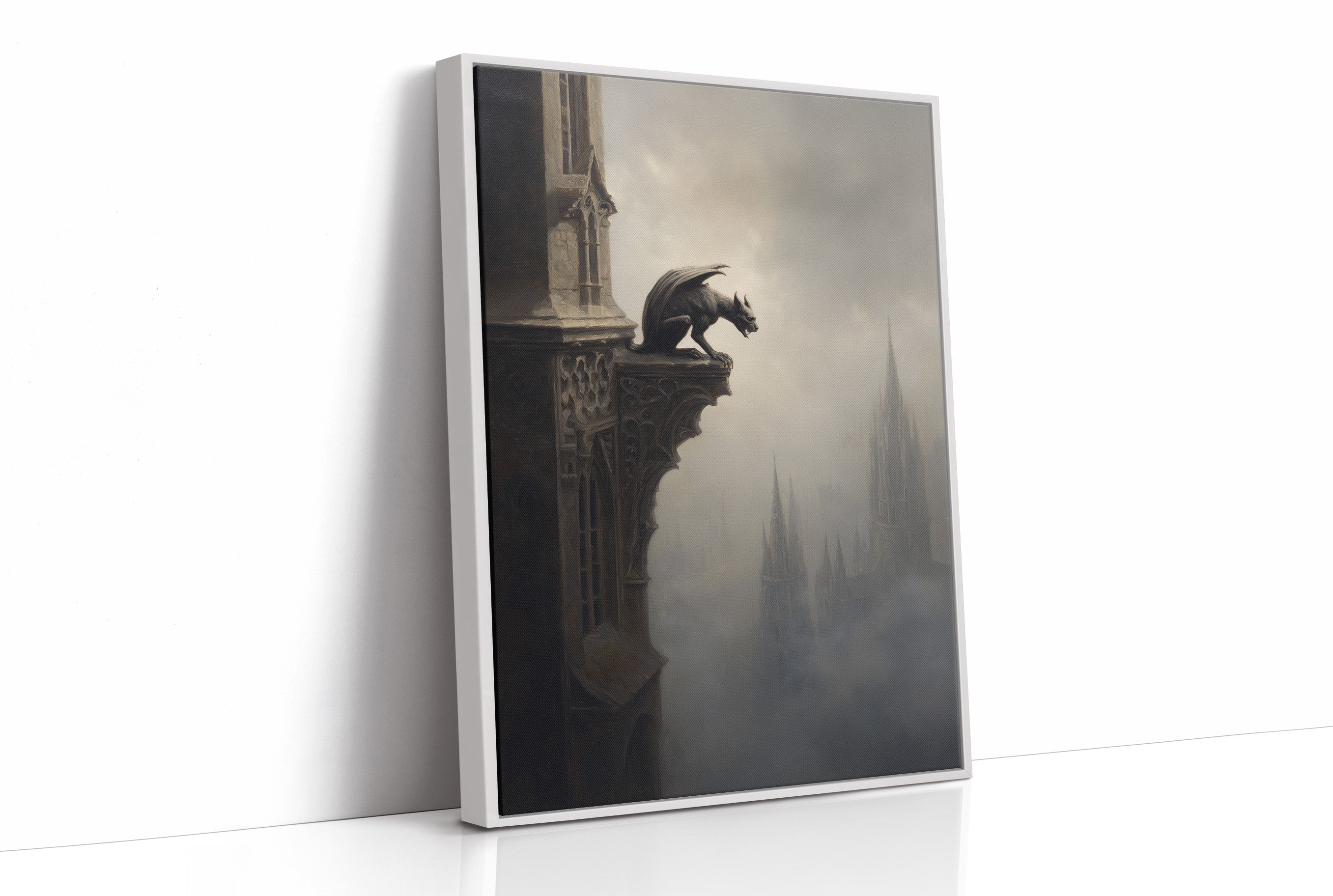 Ancient Sentinel Watches Foggy Spires