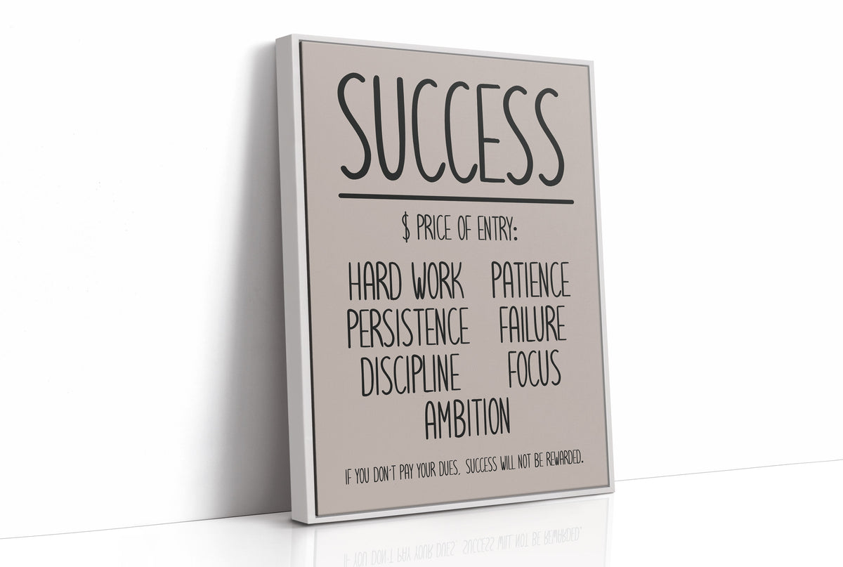 Success: Price of Entry Typography