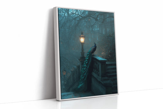 Midnight Peacock Guards Ancient Path