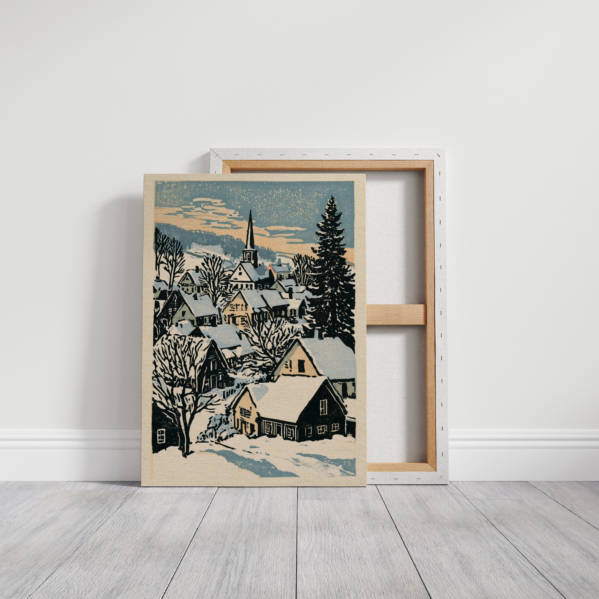 Snowbound Village Dusk