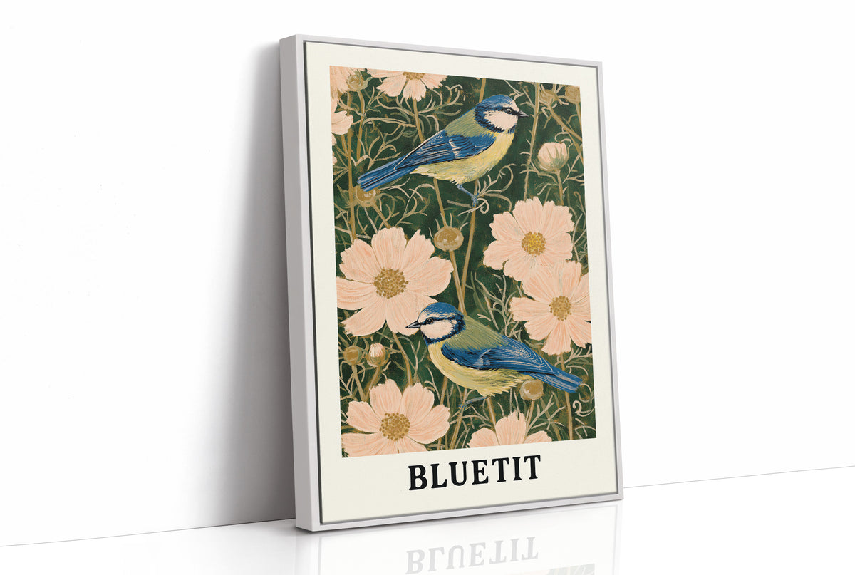 Blue Tits Among Cosmos Blooms