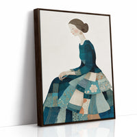 Patchwork Elegance in Teal Reverie