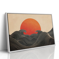 When Waves Embrace the Setting Sun