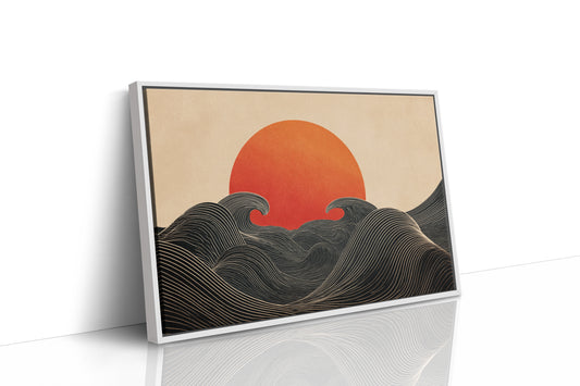 When Waves Embrace the Setting Sun