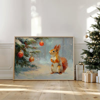 Winter Squirrel Discovers Christmas Magic