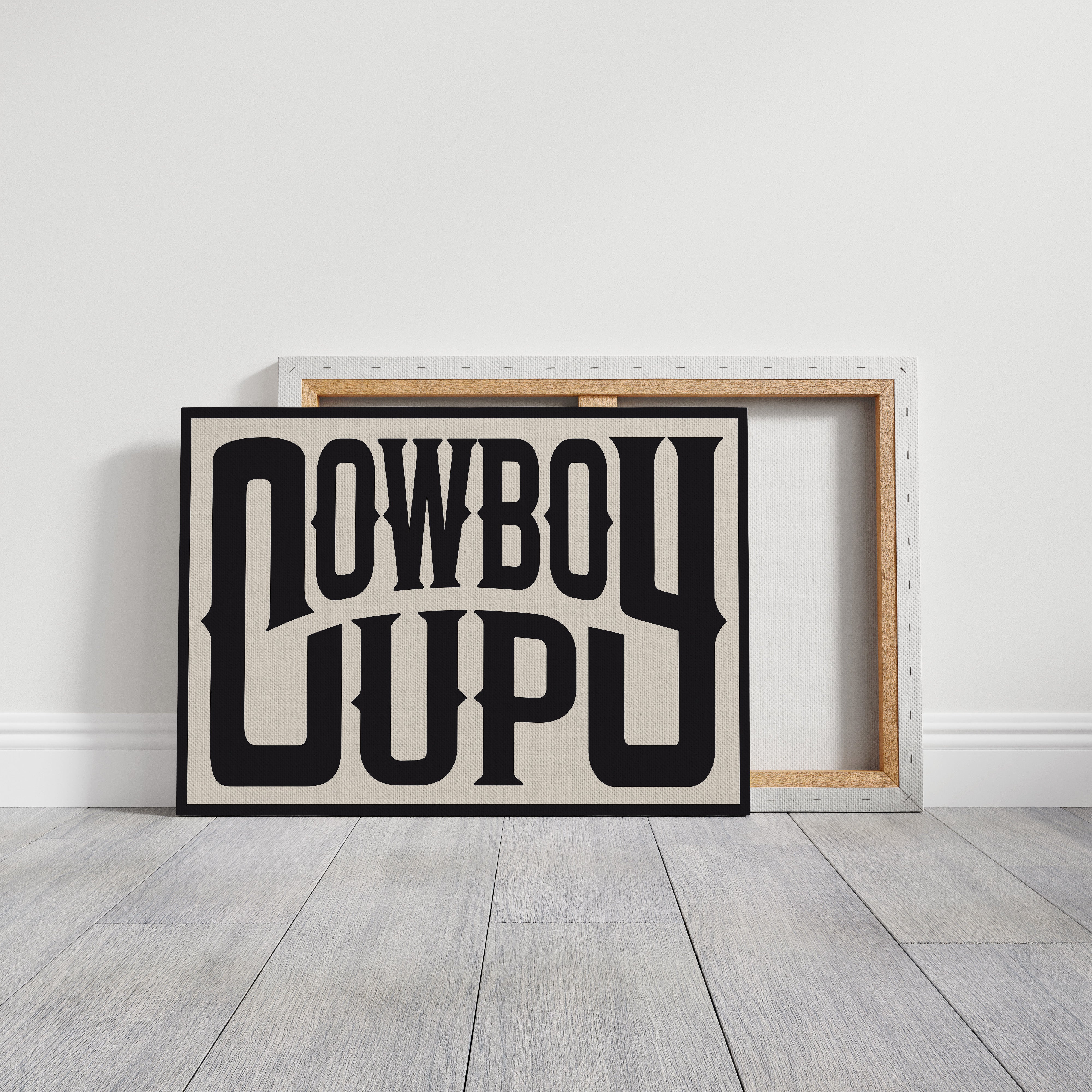 Cowboy Up Western Print in Black Ink