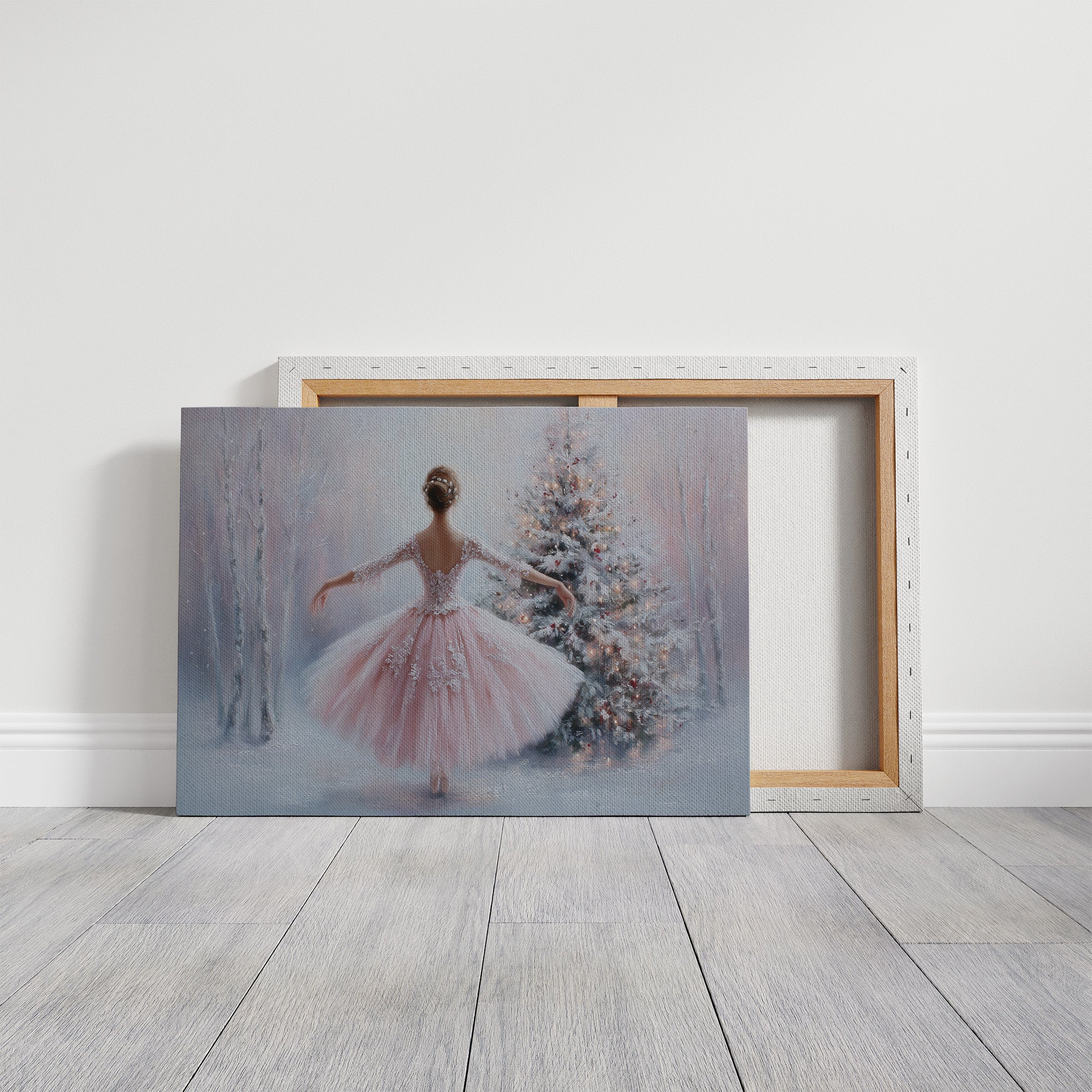 Winter Ballet Beneath Frosted Pines