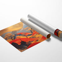 Mountain Dreams In Crimson Flow