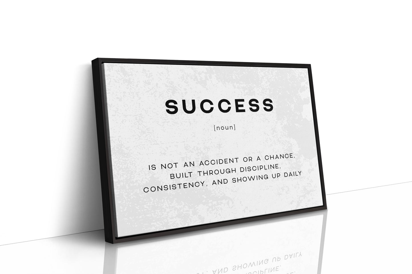 Success Definition Canvas Art | Bold Motivational Typography Print for Home Office, Gym or Entrepreneur Décor