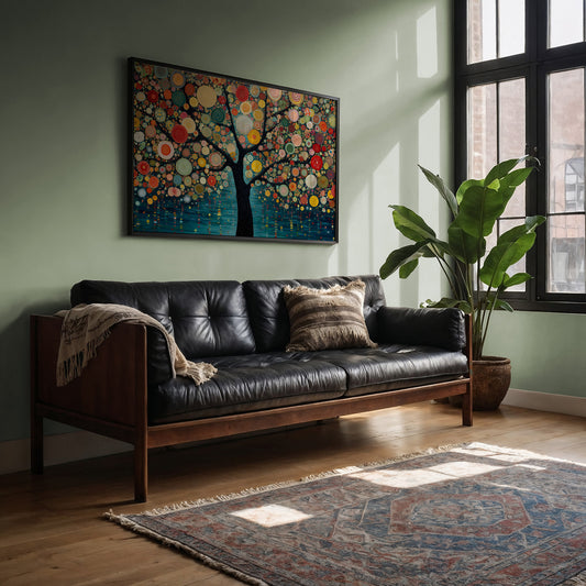 Circles Dance Through Teal Night