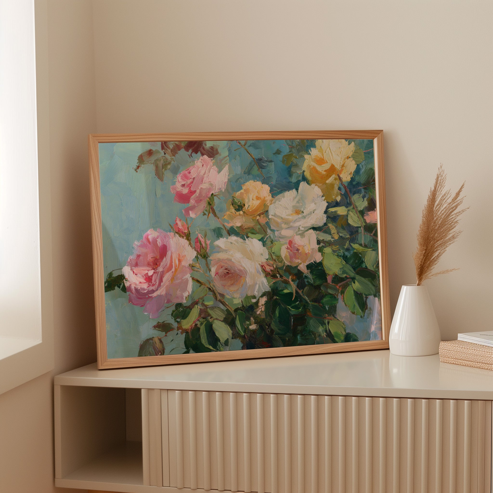 Summer Roses Catch Morning Light