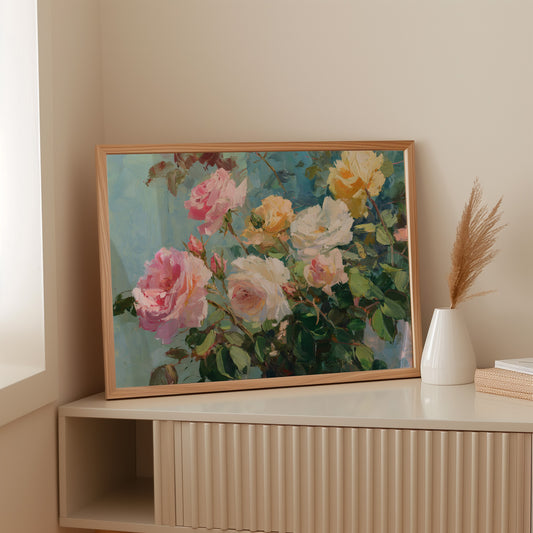 Summer Roses Catch Morning Light