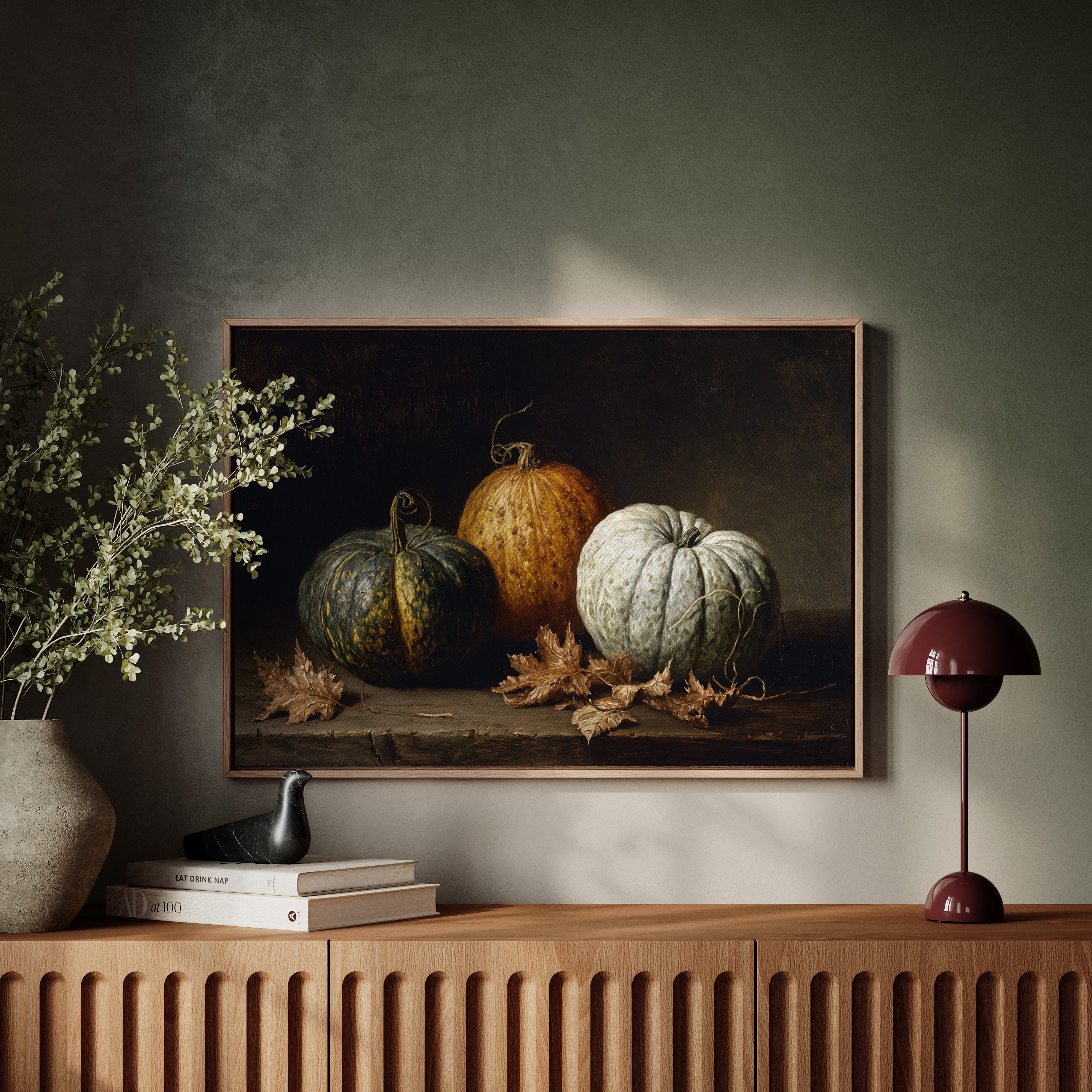 Autumn Gourds Dance With Maple