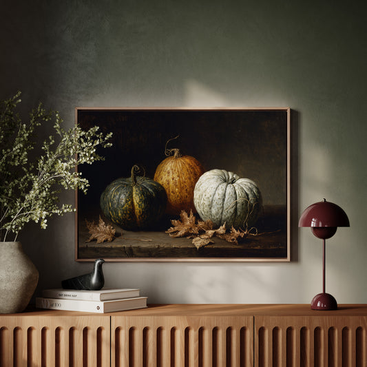 Autumn Gourds Dance With Maple