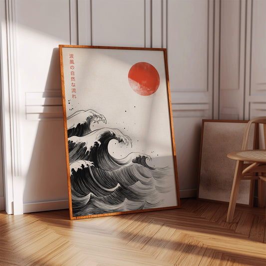 Japanese Ink Waves – The Flow of Nature