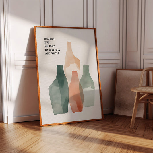 Broken Yet Beautiful Watercolor Vessels