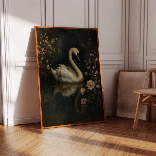 Swan in the Garden of Dusk
