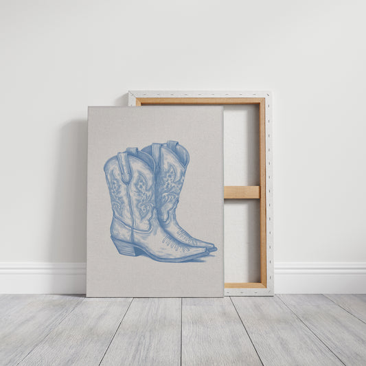 Vintage Western Heritage - Hand-Drawn Cowboy Boots