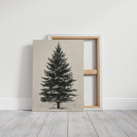 Lone Spruce in Snowfall