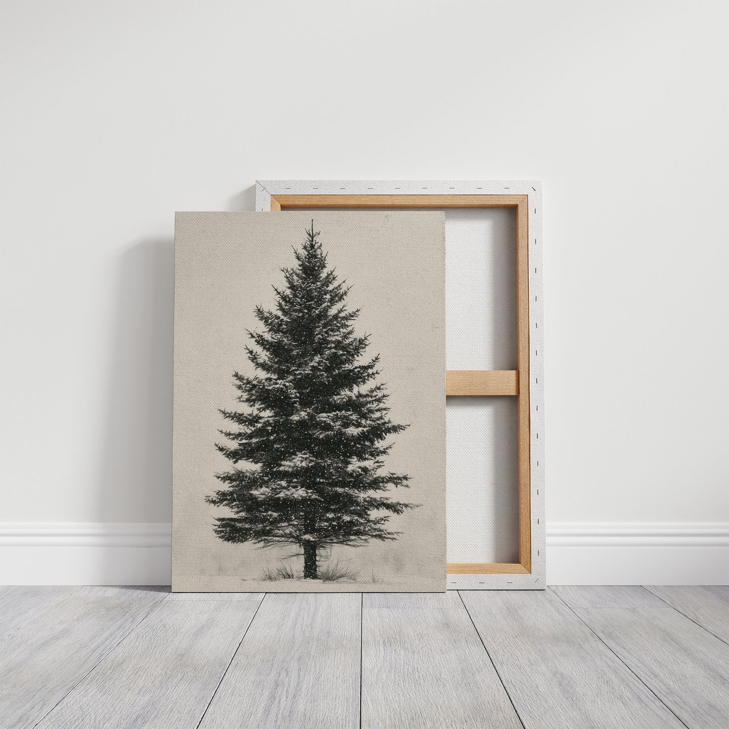 Lone Spruce in Snowfall