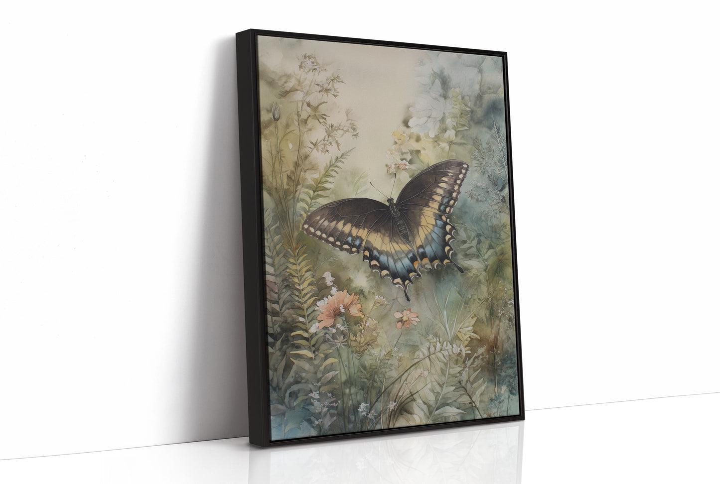 Midnight Wings Among Wild Blooms