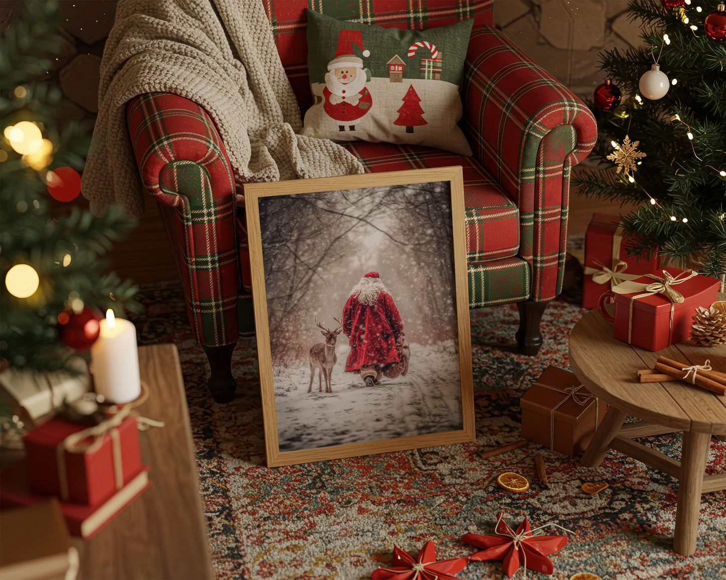 Forest Path Leads Santa Home