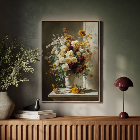 Roses And Dahlias Paint Autumn's Symphony