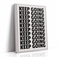 Keep Going Bold Repeat Typography