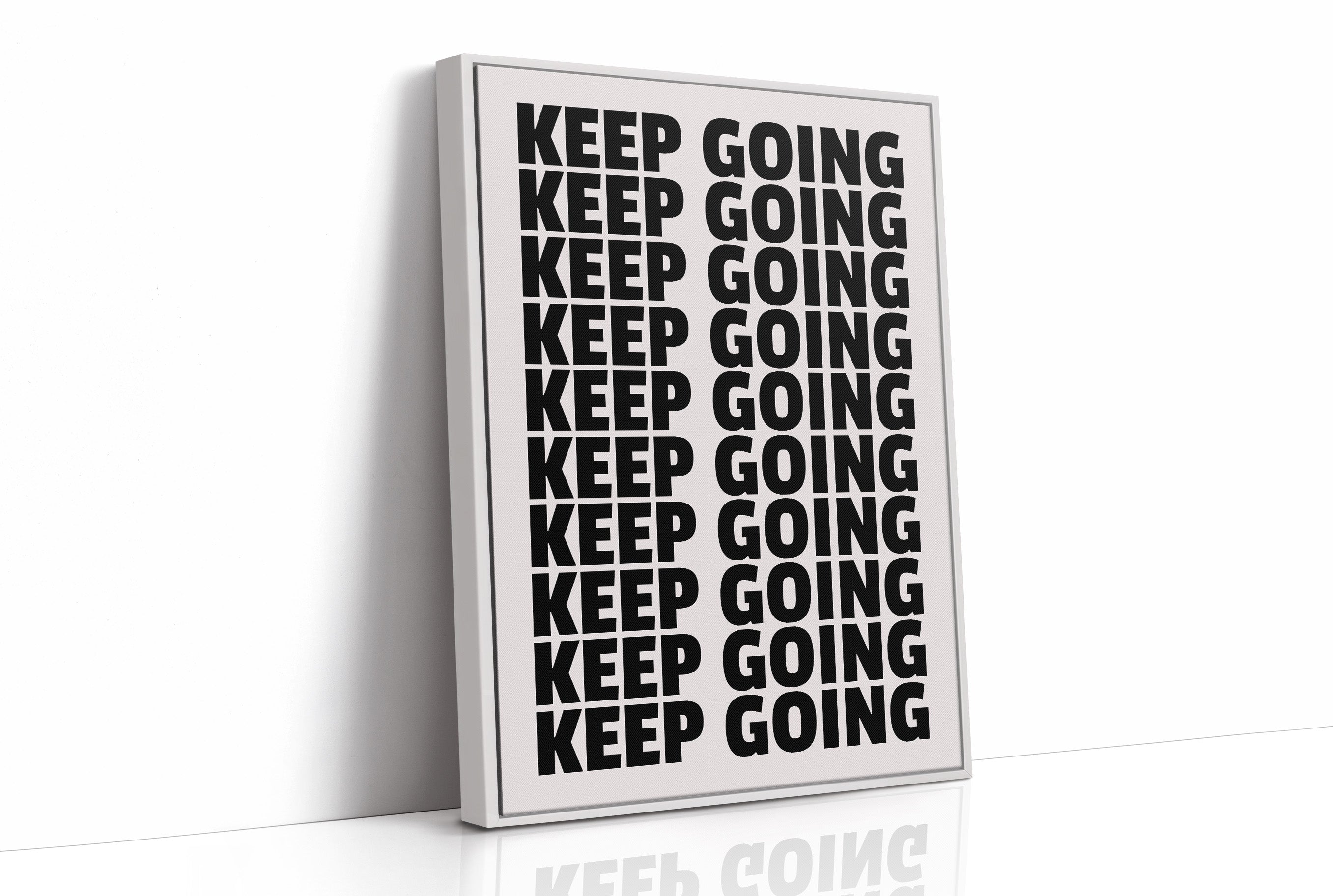 Keep Going Bold Repeat Typography