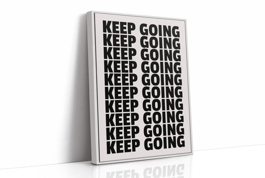 Keep Going Bold Repeat Typography