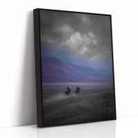 Twilight Riders Beneath Stormy Skies