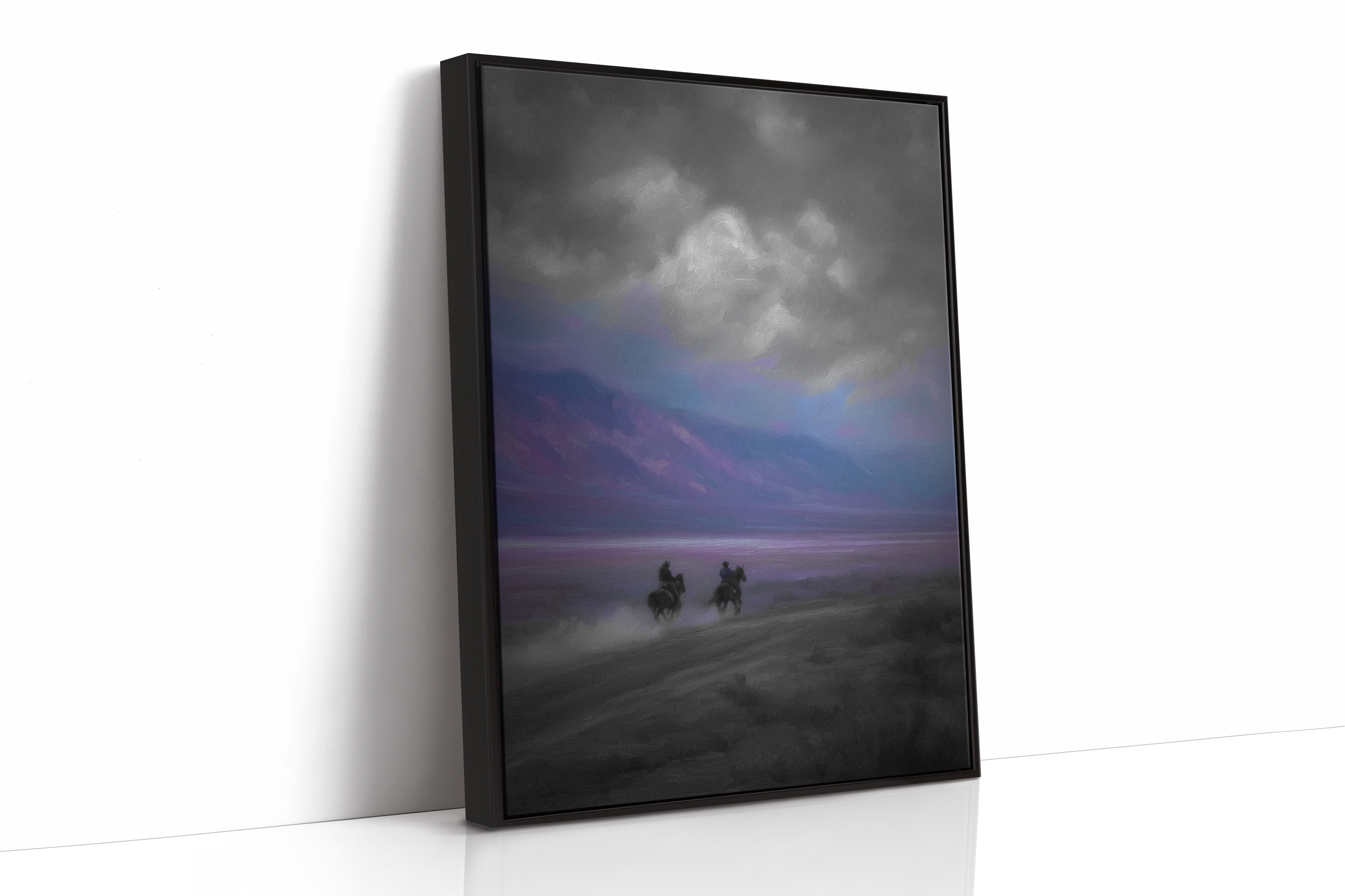 Twilight Riders Beneath Stormy Skies