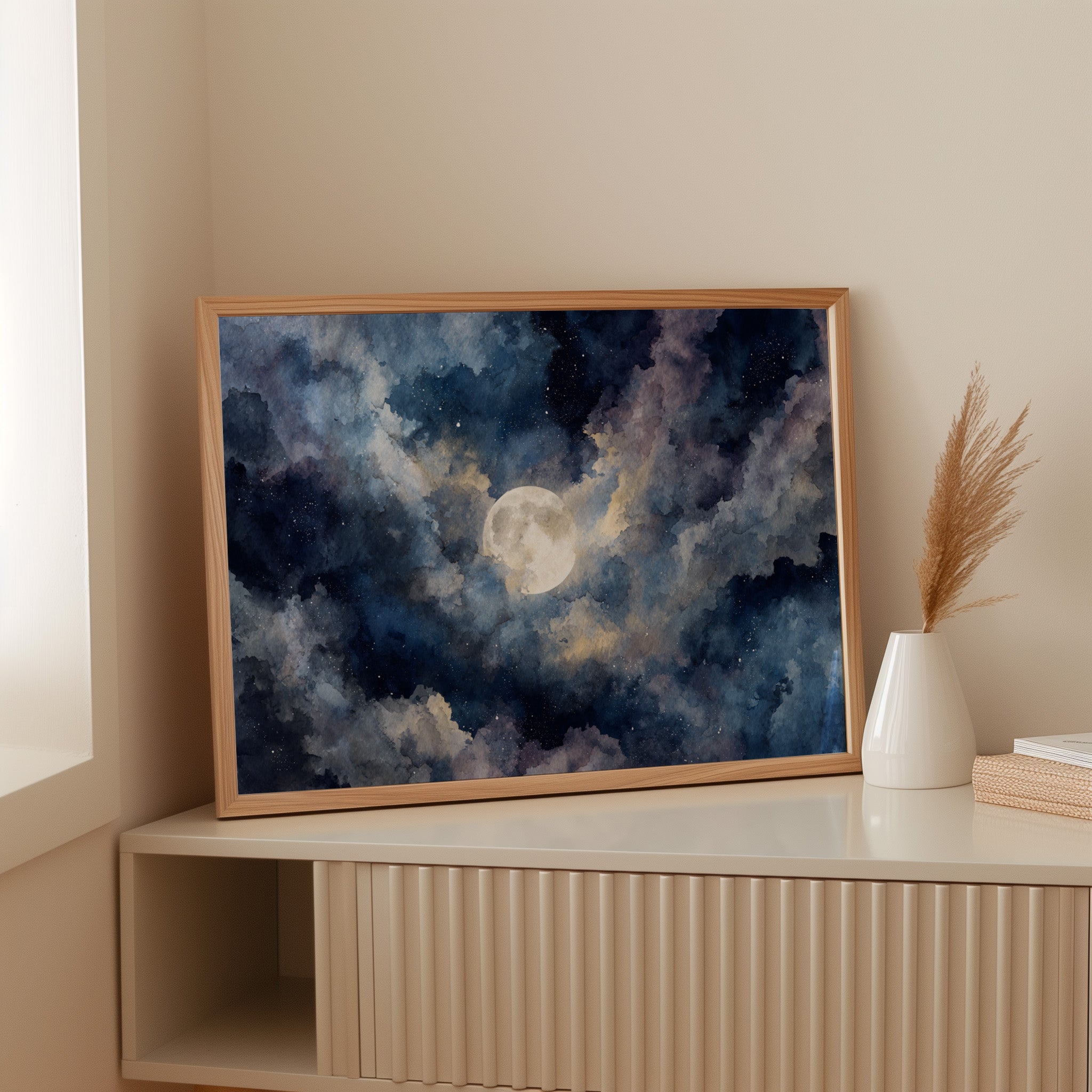 Moonlight Dances Through Storm Clouds