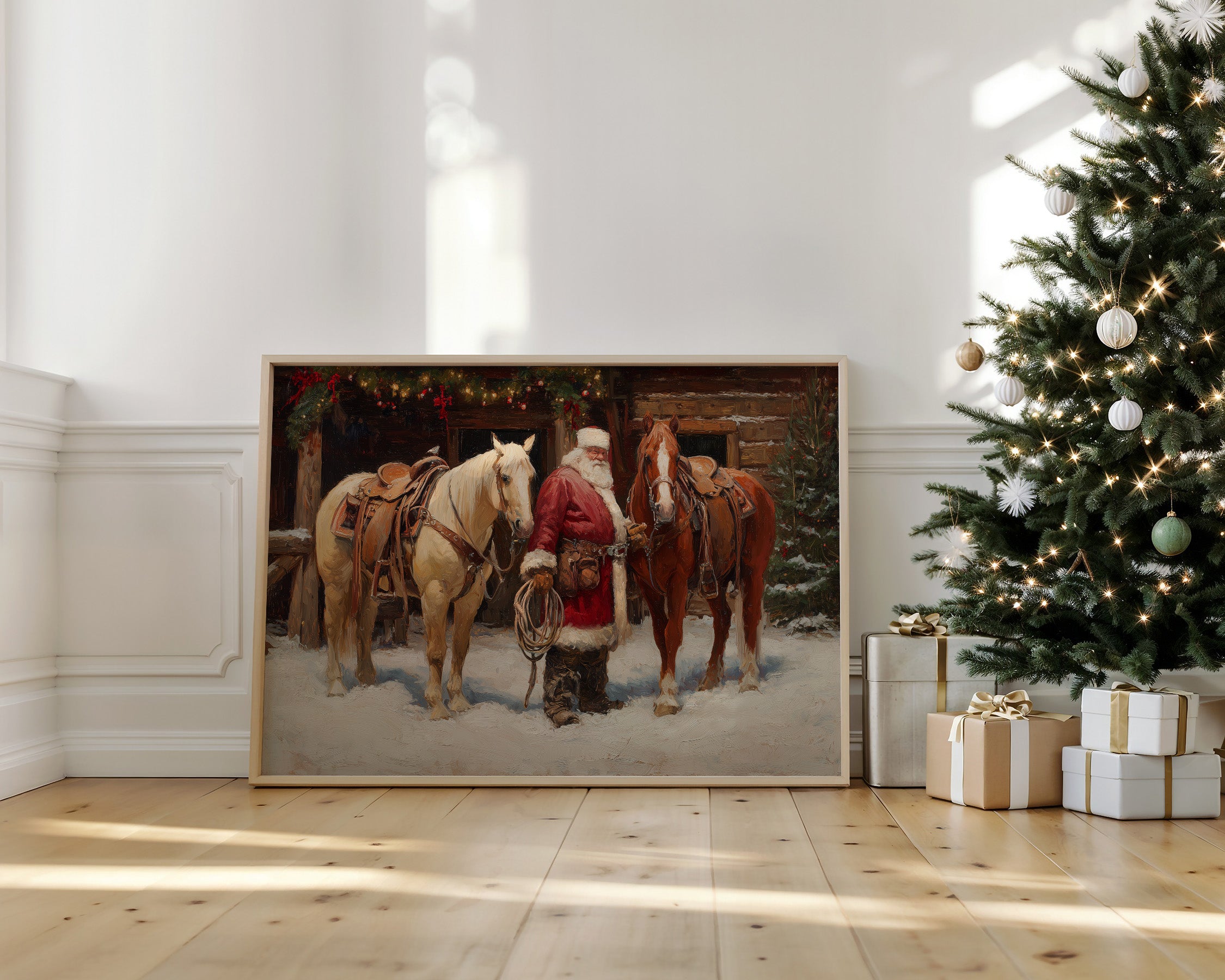 Ranch Horses Share Christmas Eve Magic