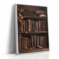 Autumn Leaves Between Ancient Pages