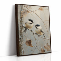 Winter Chickadees Share Morning Secrets