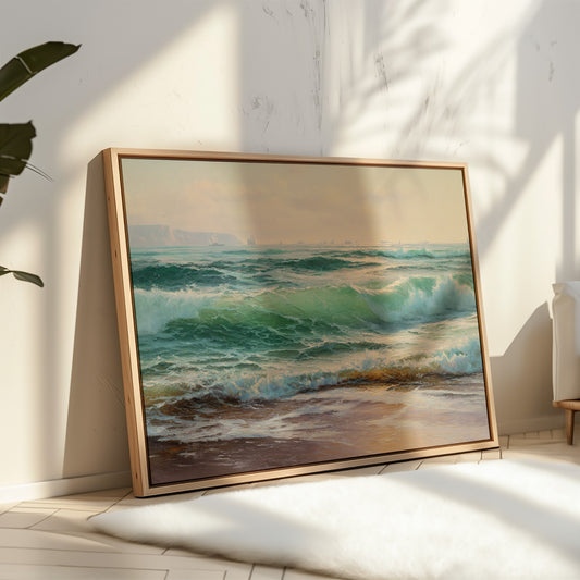 Emerald Waves Chase Golden Shore