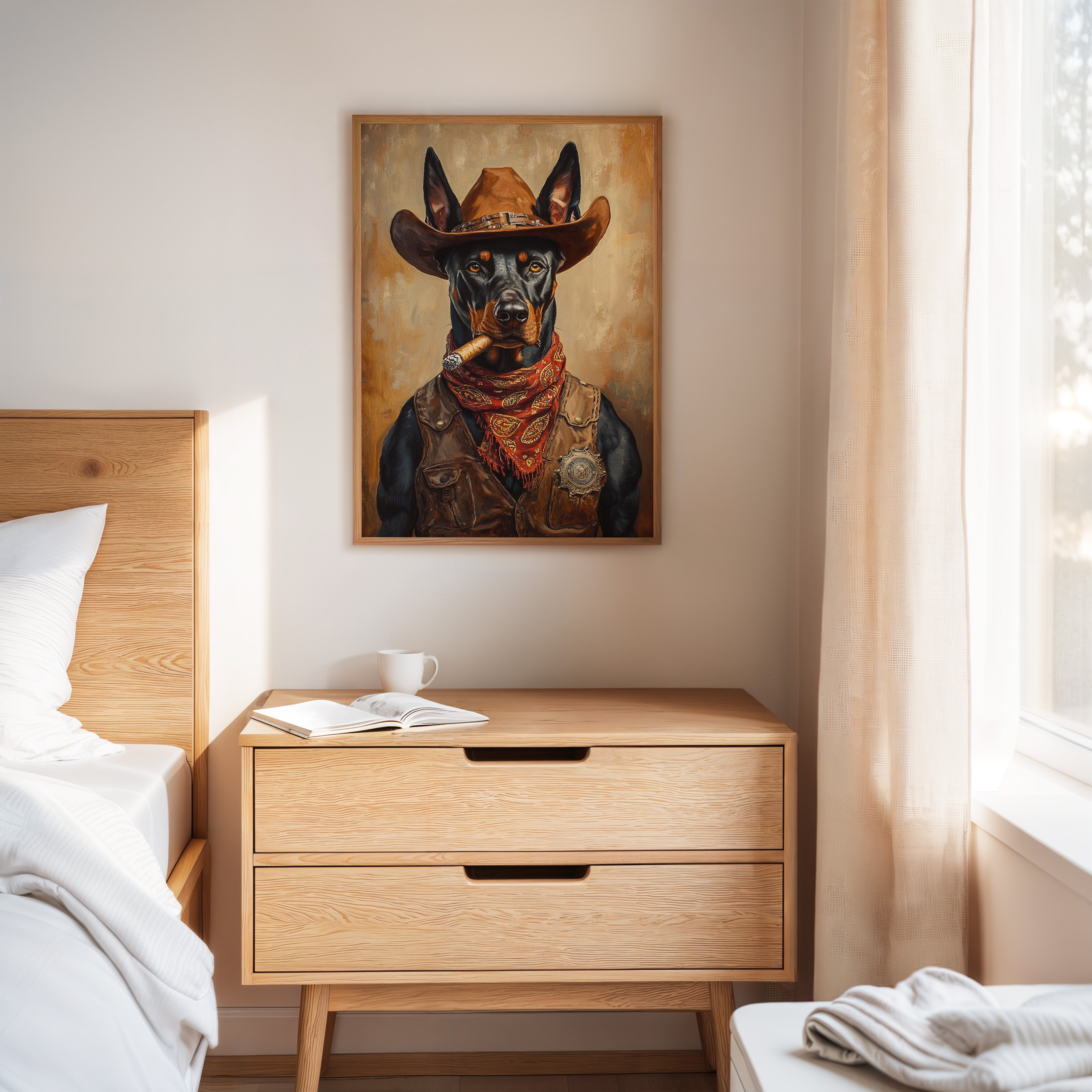 Doberman Marshal with a Steel Gaze