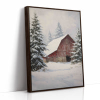 Snow Blankets The Red Barn Peace