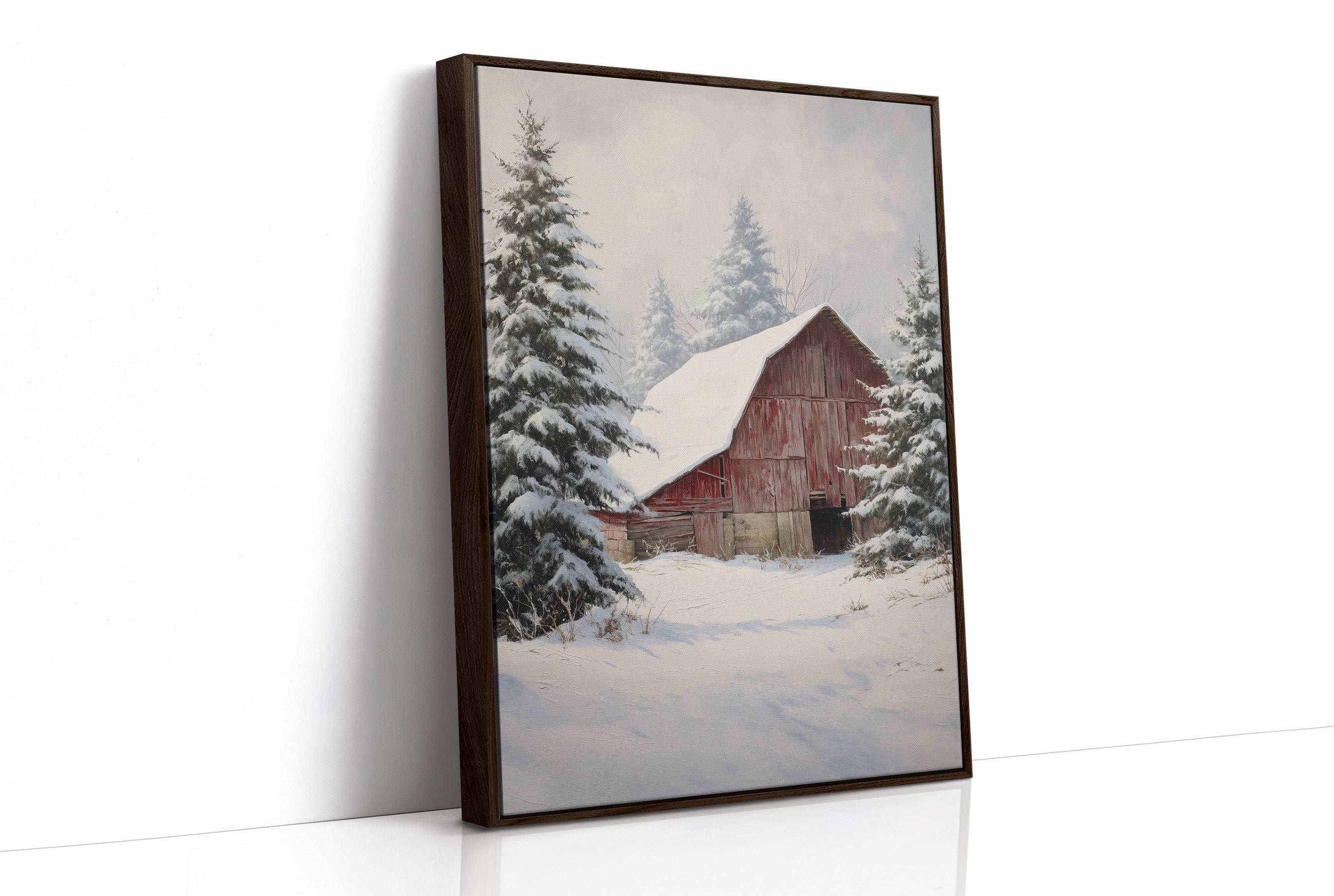 Snow Blankets The Red Barn Peace