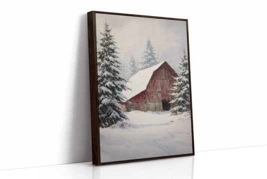 Snow Blankets The Red Barn Peace