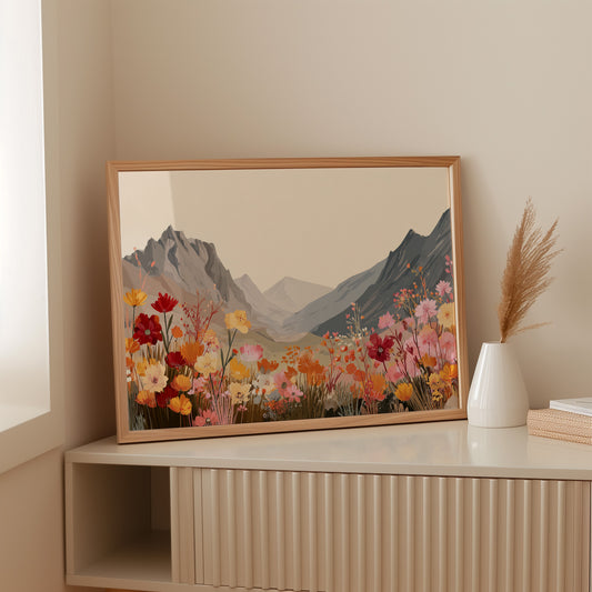 Alpine Meadows Bloom In Coral