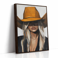 Mysterious Cowgirl Portrait – Western Fashion Wall Art