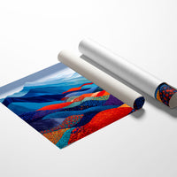 Mountain Dreams In Patchwork Blue