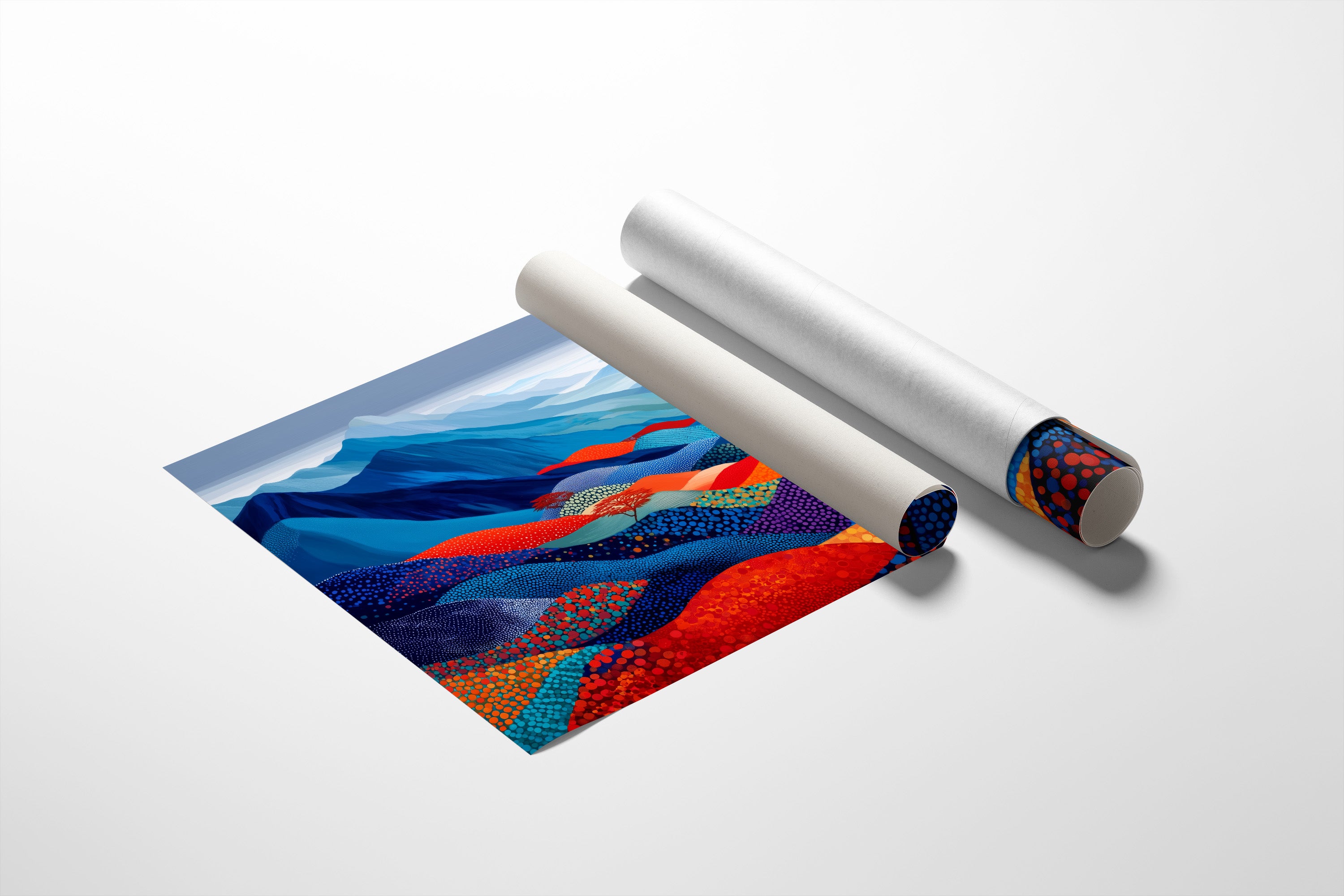 Mountain Dreams In Patchwork Blue