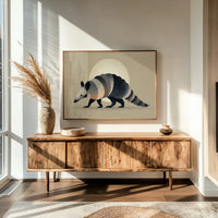 Moonlit Armadillo Carries Desert Patterns