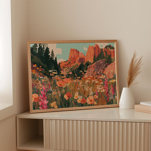 Mountain Poppies Dance At Sunrise